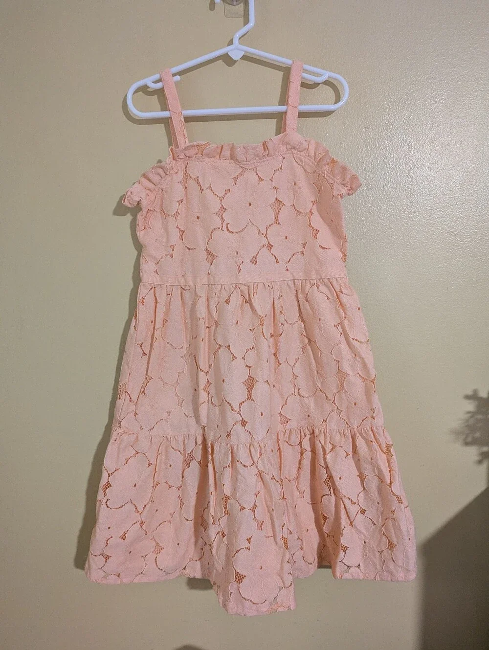 Janie & Jack Peach Lace Dress 7